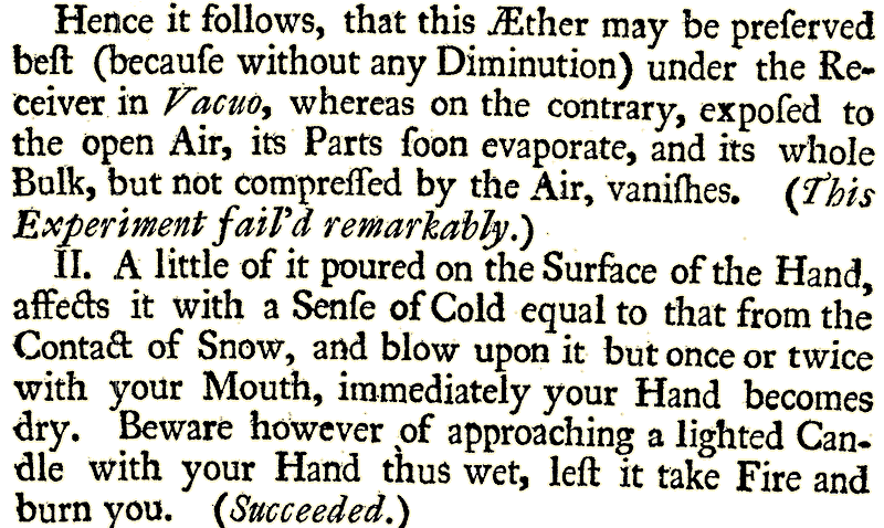 Description of ether by Frobenius Description of ether by Frobenius